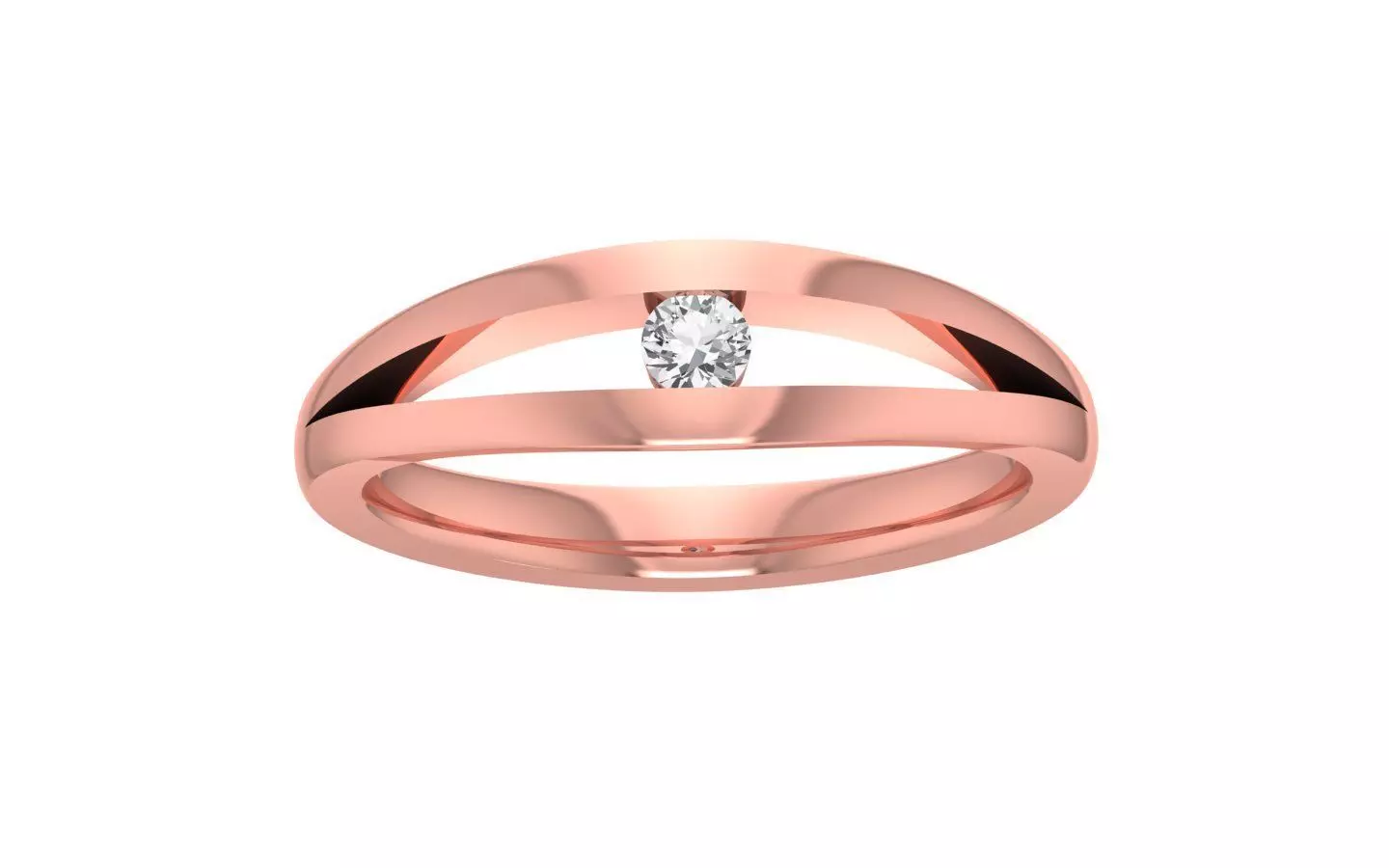 Round Cut Diamond Wedding Band 3dm STL OBJ FBX Render Details 3D print model_0