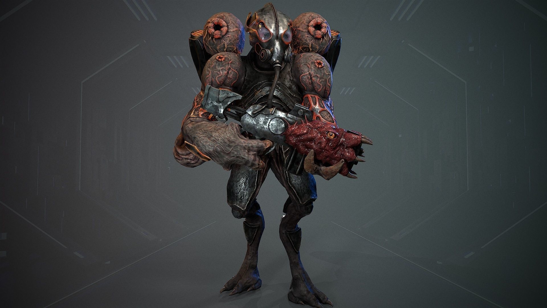 Biochemical Monster 07 Low-poly 3D model_13