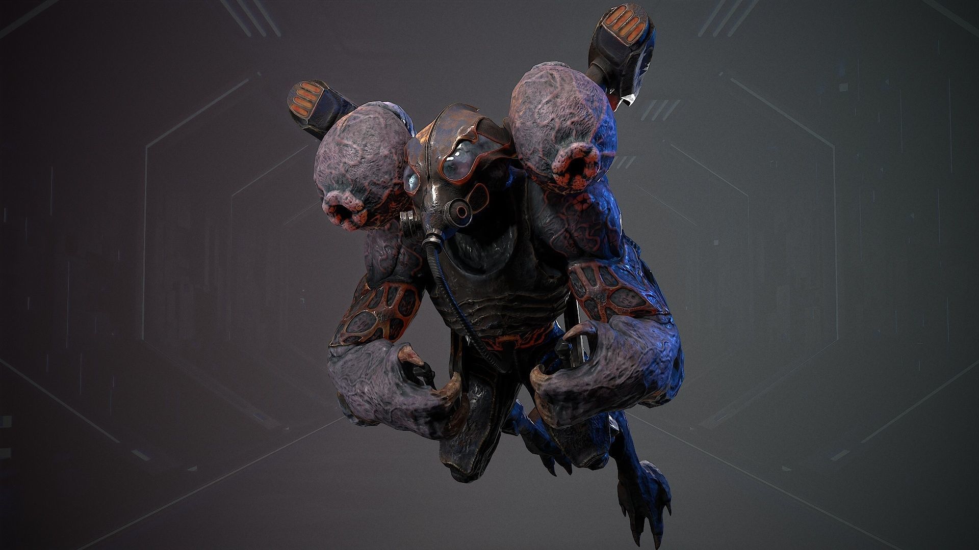 Biochemical Monster 07 Low-poly 3D model_8