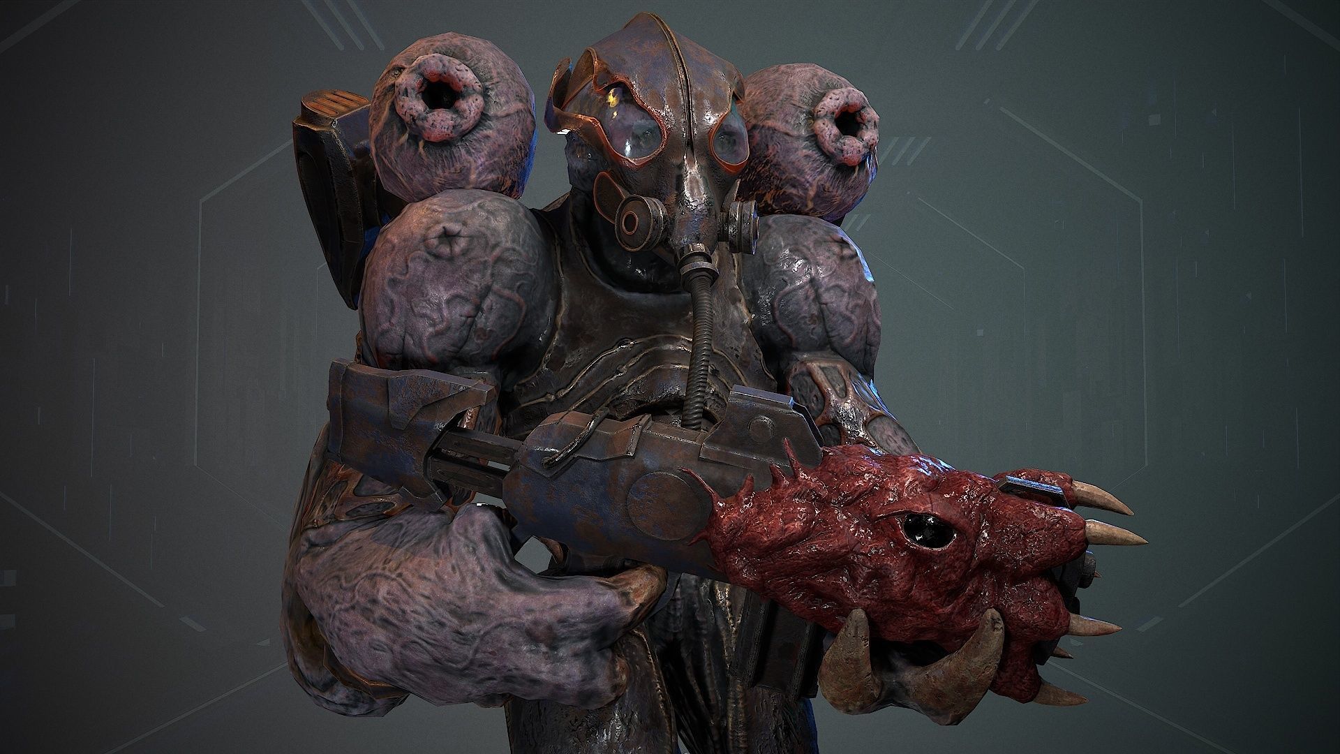 Biochemical Monster 07 Low-poly 3D model_14