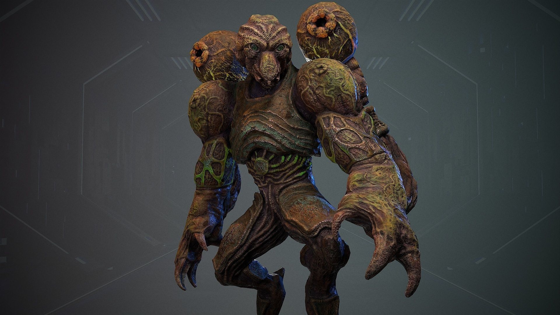 Biochemical Monster 07 Low-poly 3D model_20