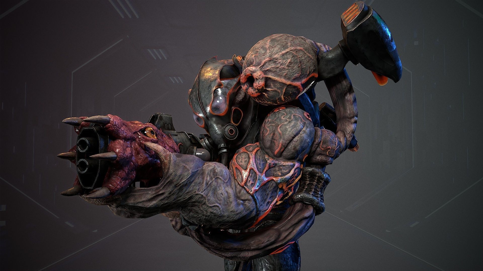 Biochemical Monster 07 Low-poly 3D model_11