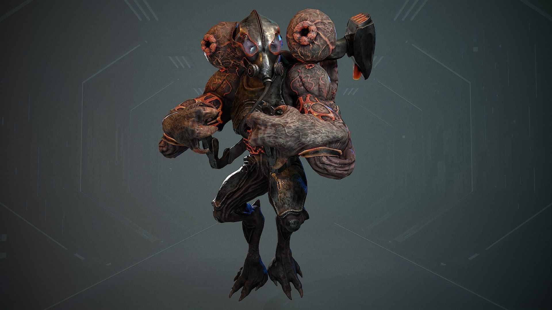 Biochemical Monster 07 Low-poly 3D model_6