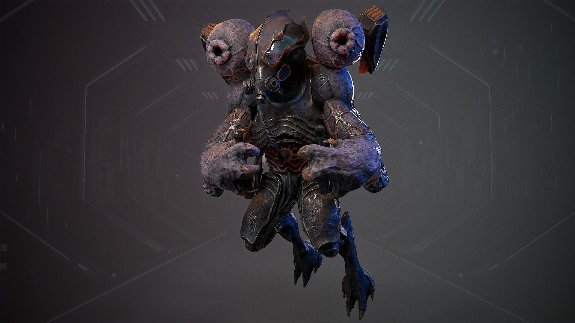 Biochemical Monster 07 Low-poly 3D model_7