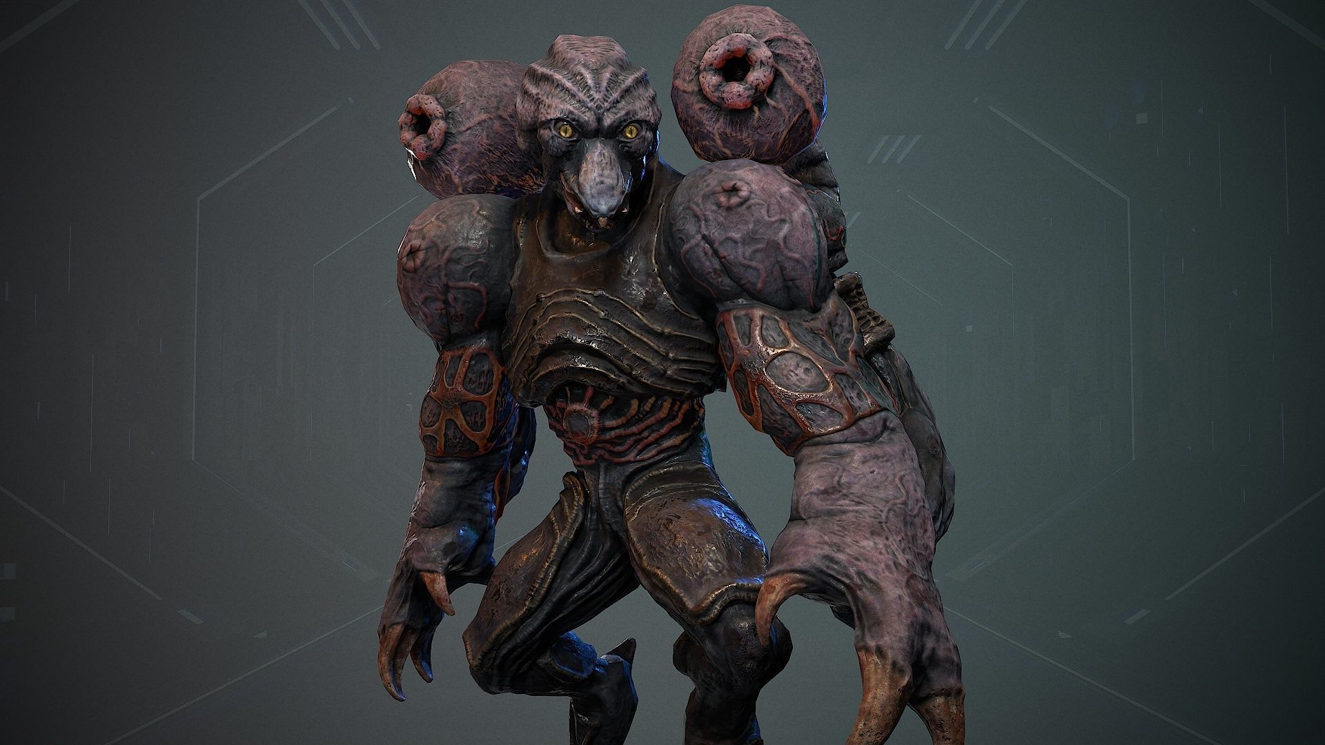 Biochemical Monster 07 Low-poly 3D model_10