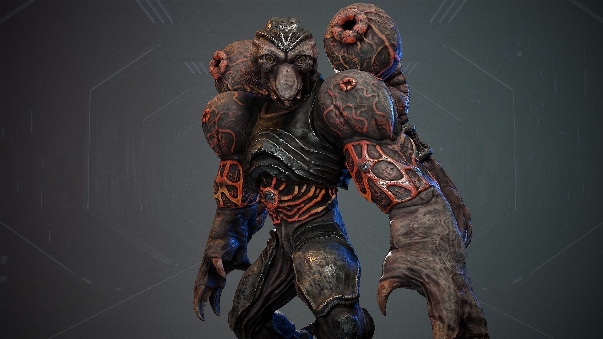 Biochemical Monster 07 Low-poly 3D model_19