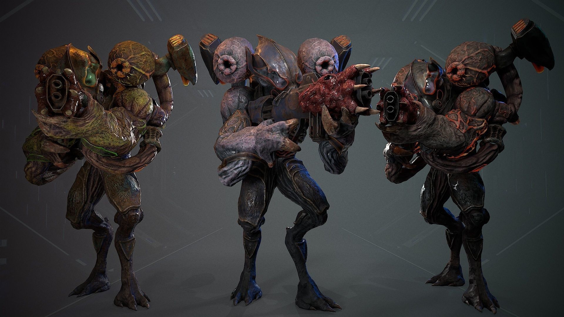 Biochemical Monster 07 Low-poly 3D model_3