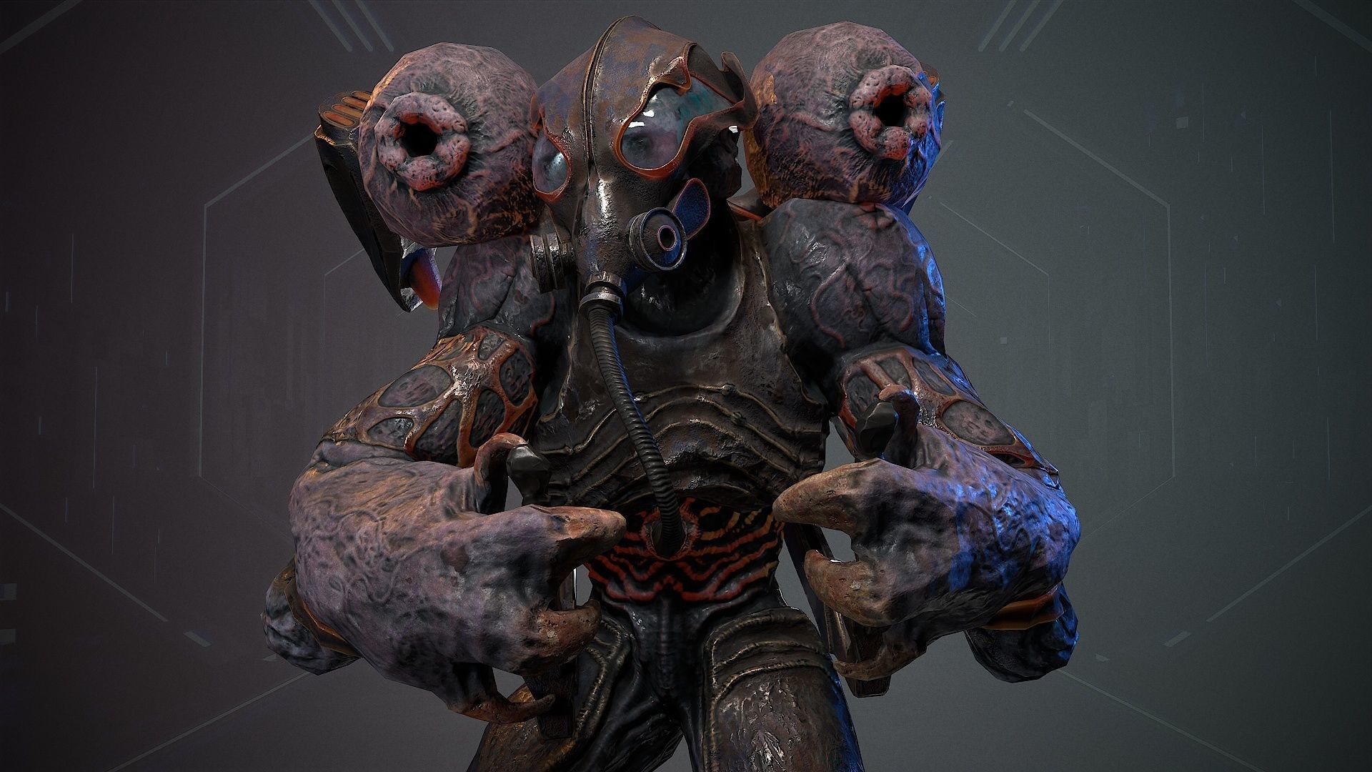 Biochemical Monster 07 Low-poly 3D model_9