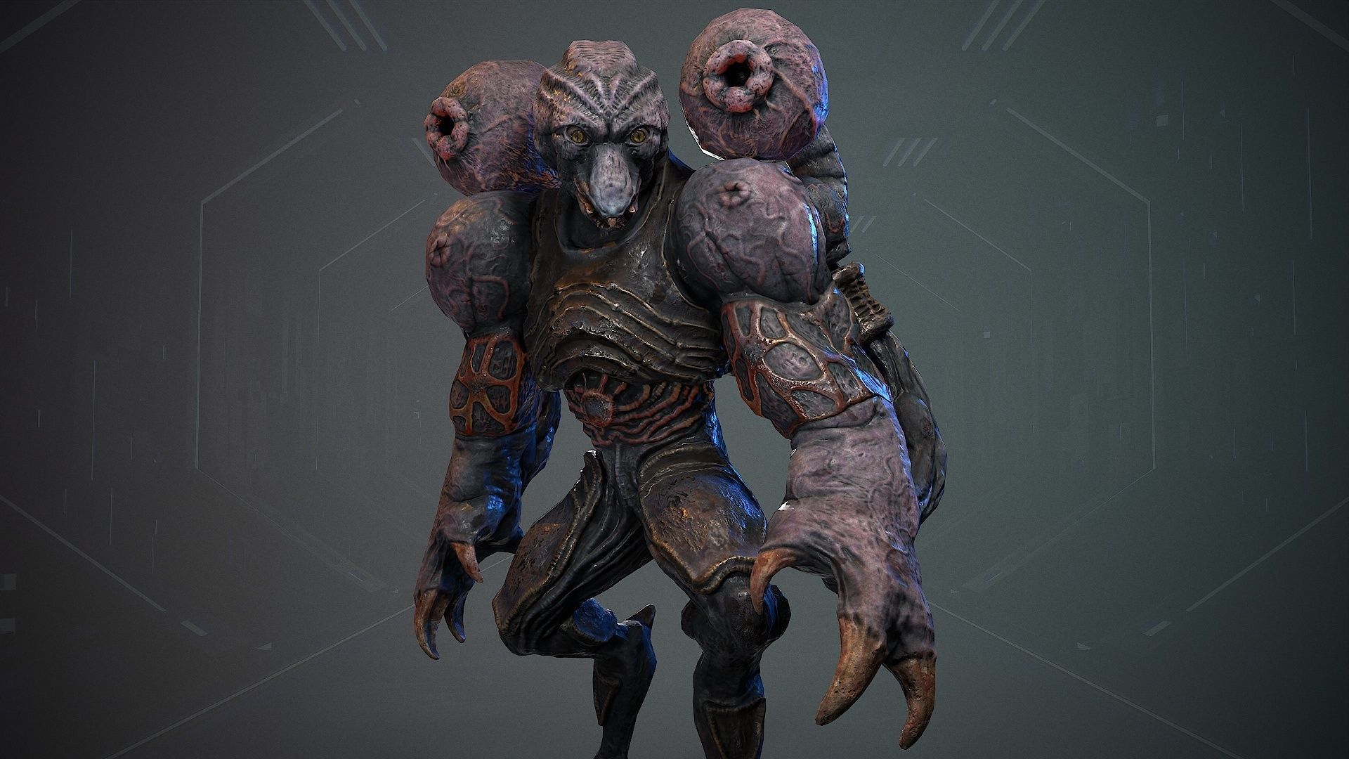 Biochemical Monster 07 Low-poly 3D model_16