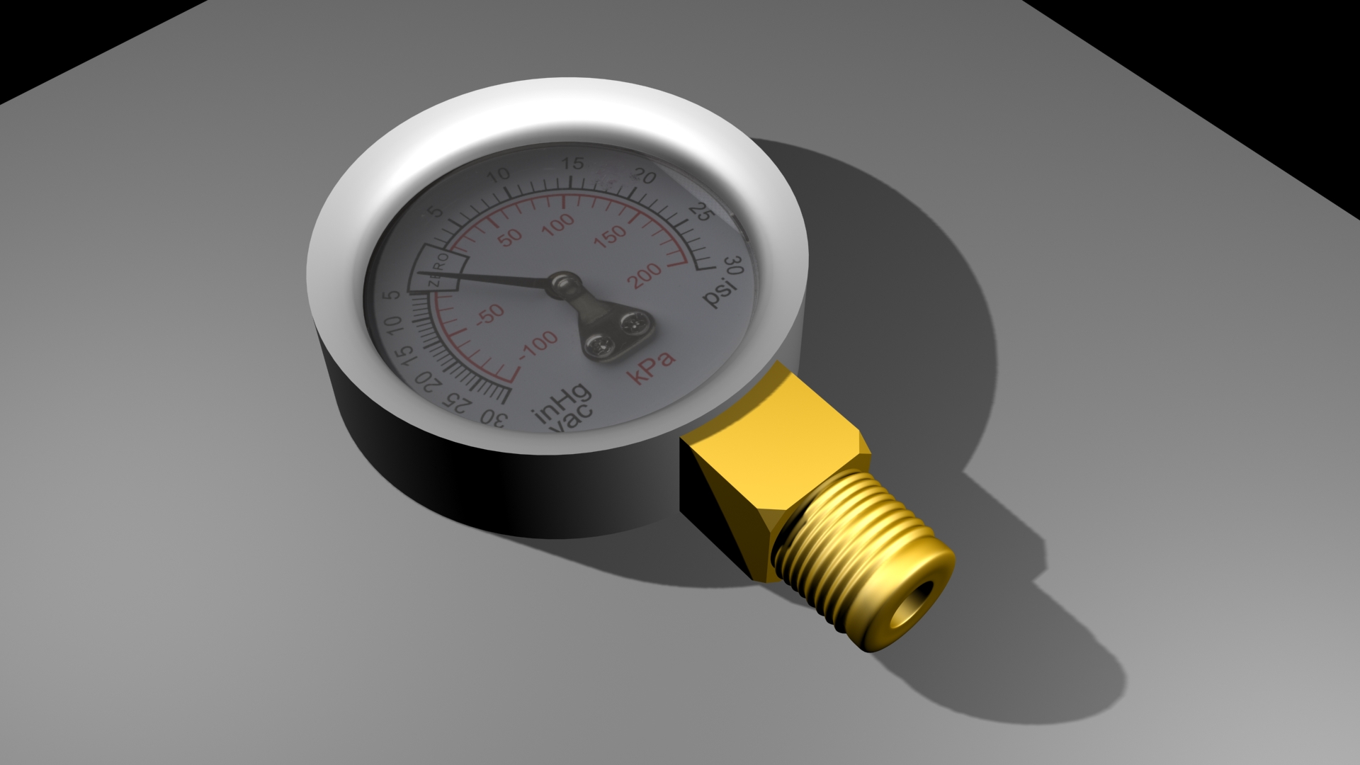 Pressure Gauge 3D Model MAX OBJ FBX MTL