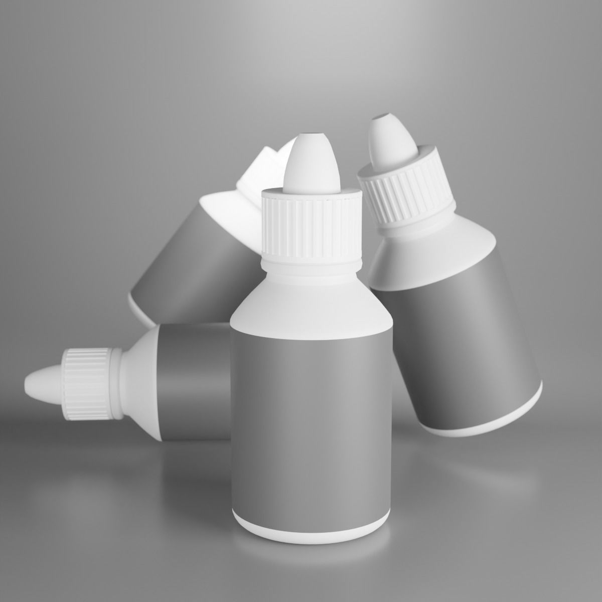 Medical Dropper Bottle Low-poly 3D model_1