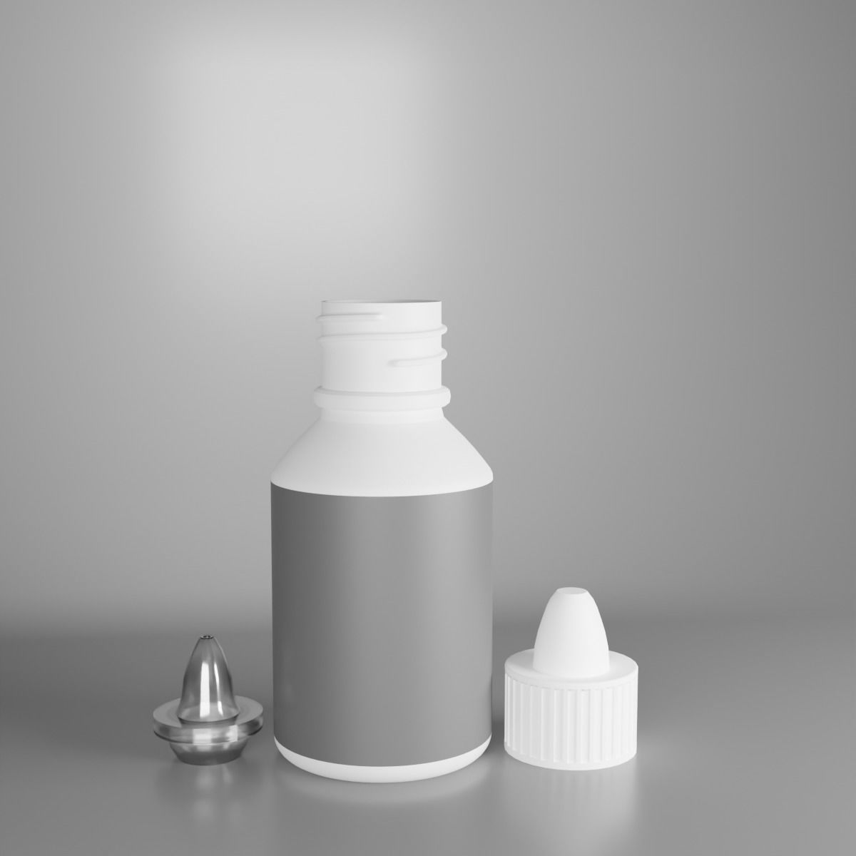 Medical Dropper Bottle Low-poly 3D model_3