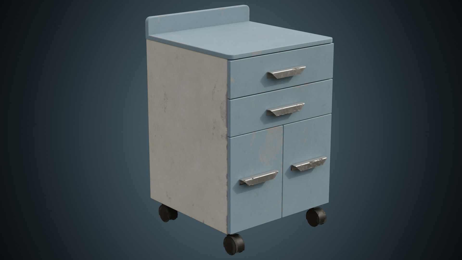 Medical Drawer 1B Low-poly 3D model_4