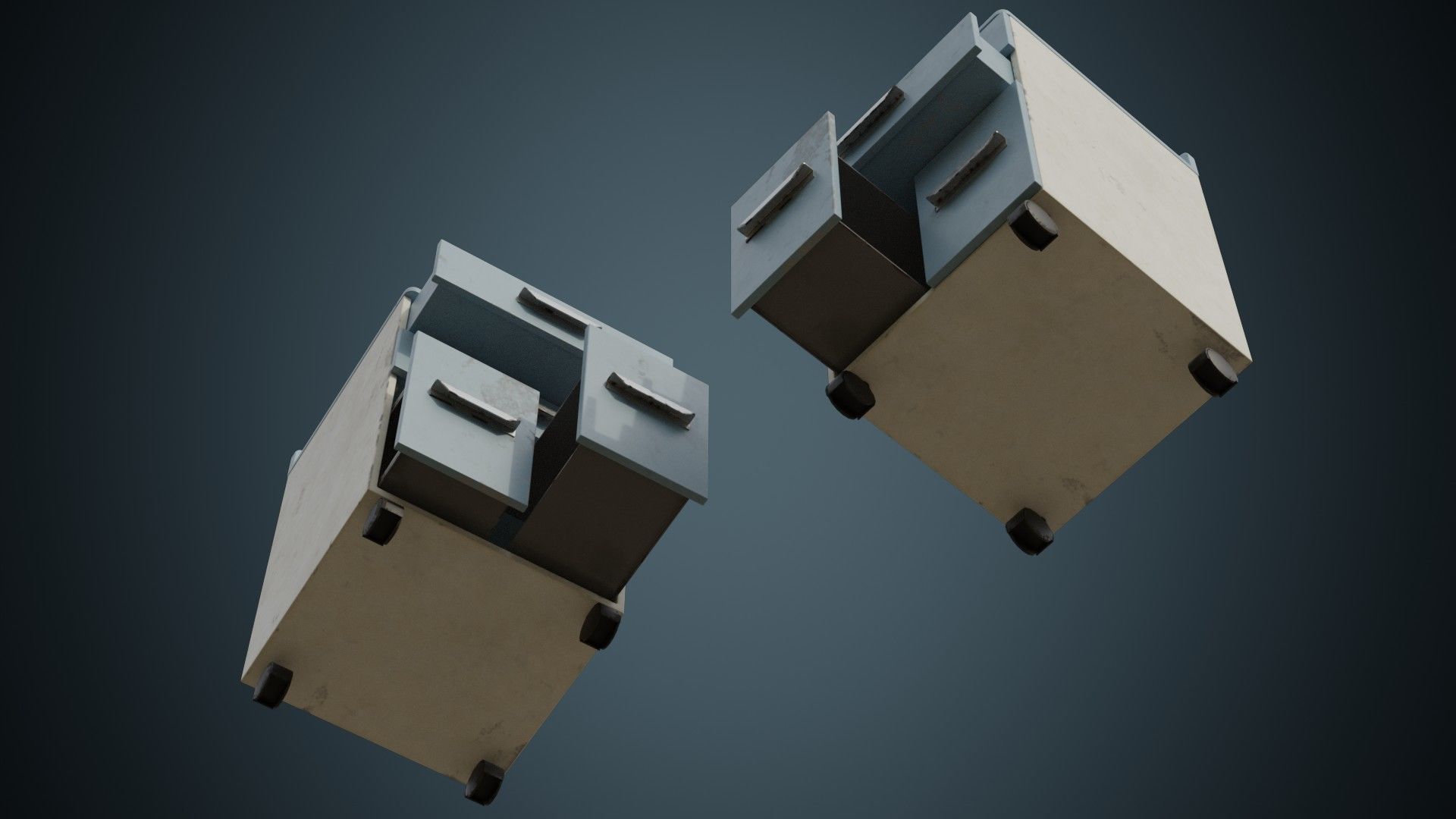 Medical Drawer 1B Low-poly 3D model_2