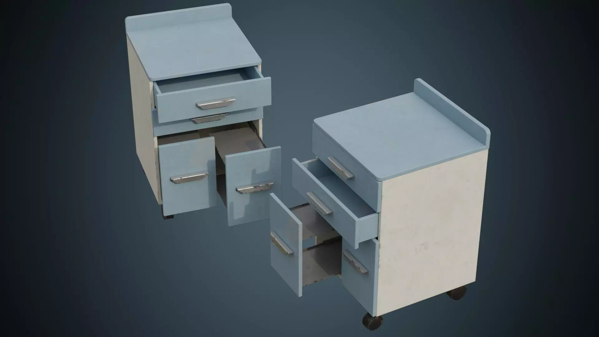 Medical Drawer 1B Low-poly 3D model_0