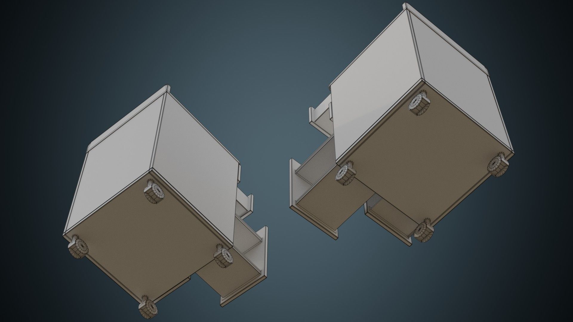 Medical Drawer 1B Low-poly 3D model_9