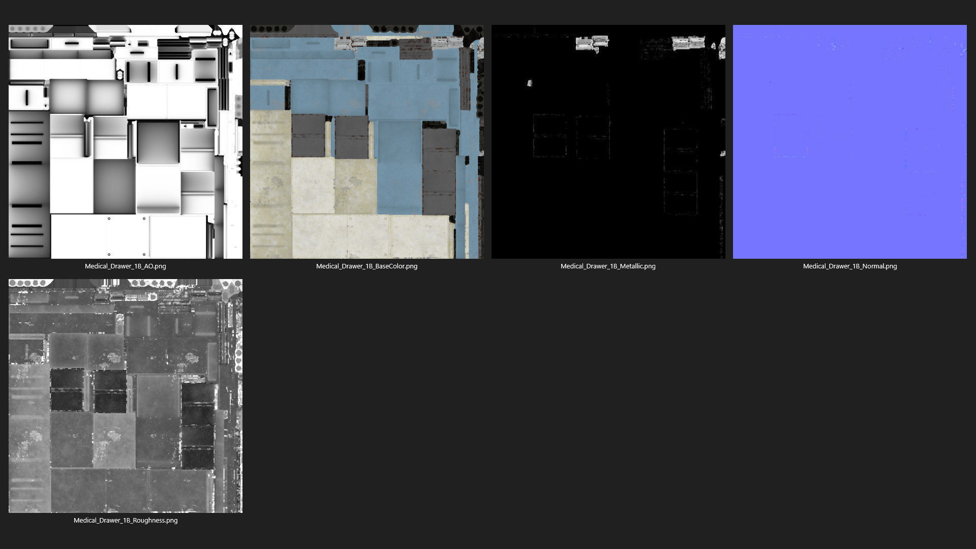 Medical Drawer 1B Low-poly 3D model_11