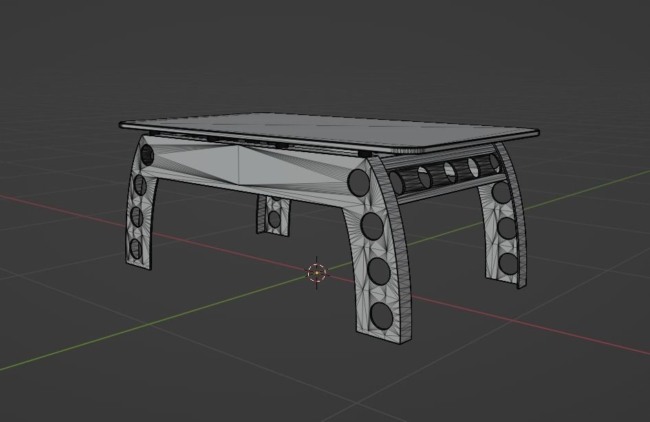 Garage Coffee Table 3D model_4