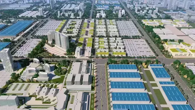 3D Industrial Park Animation