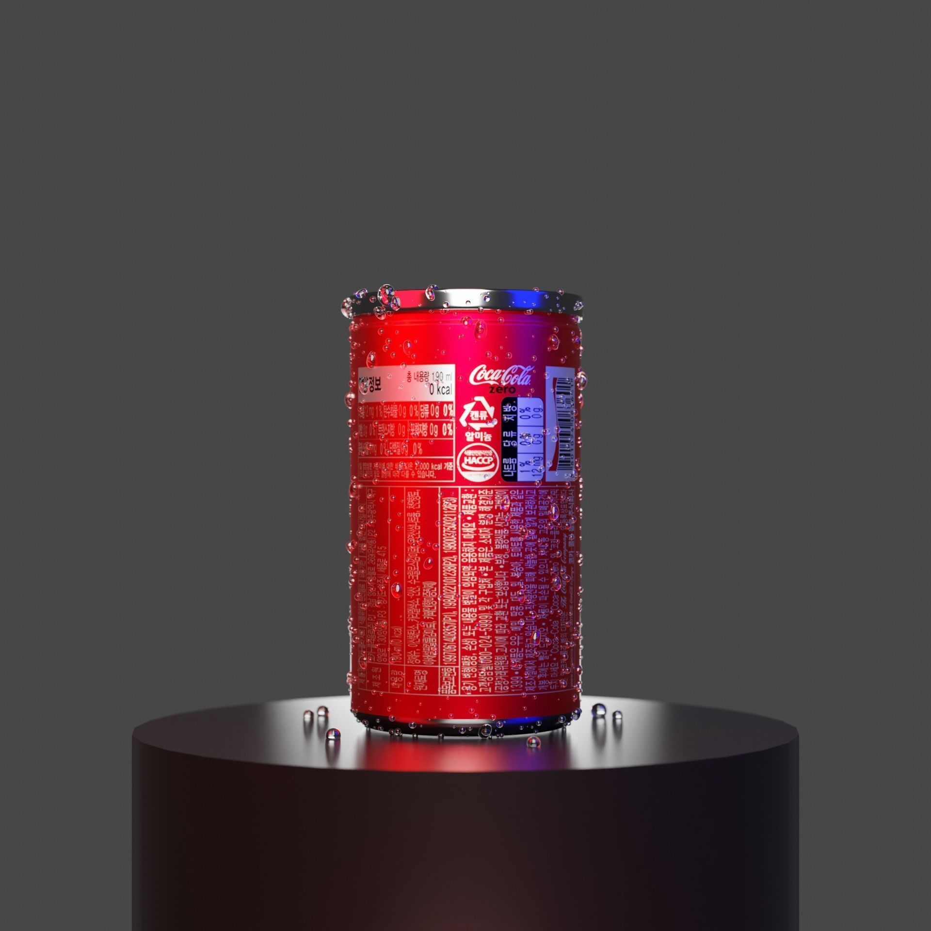 Coca-cola zero Korean ver 3D model_3