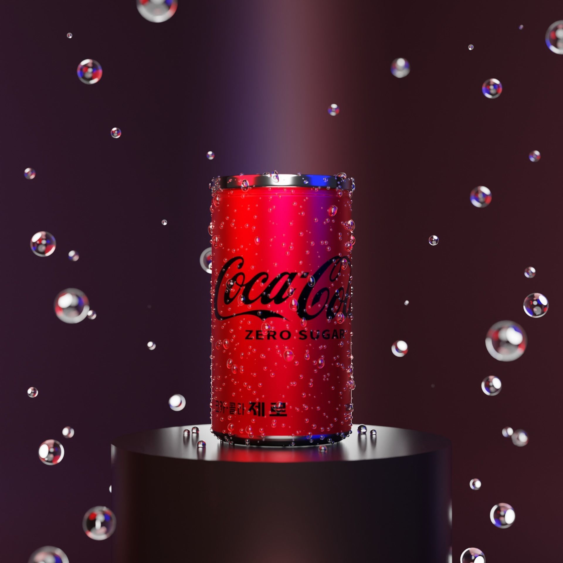 Coca-cola zero Korean ver 3D model_1