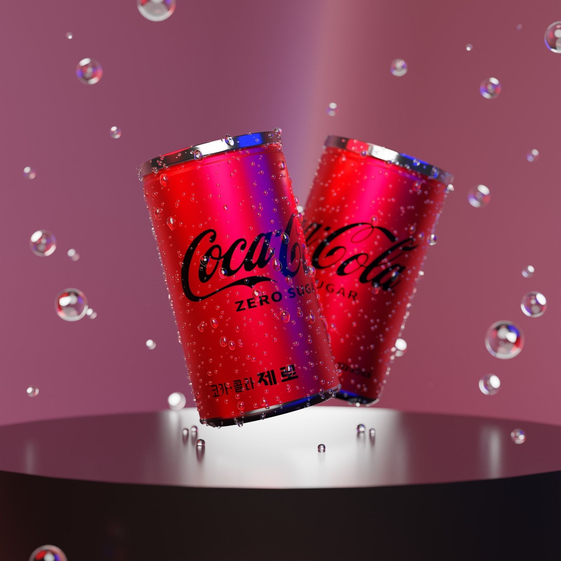Coca-cola zero Korean ver 3D model_2