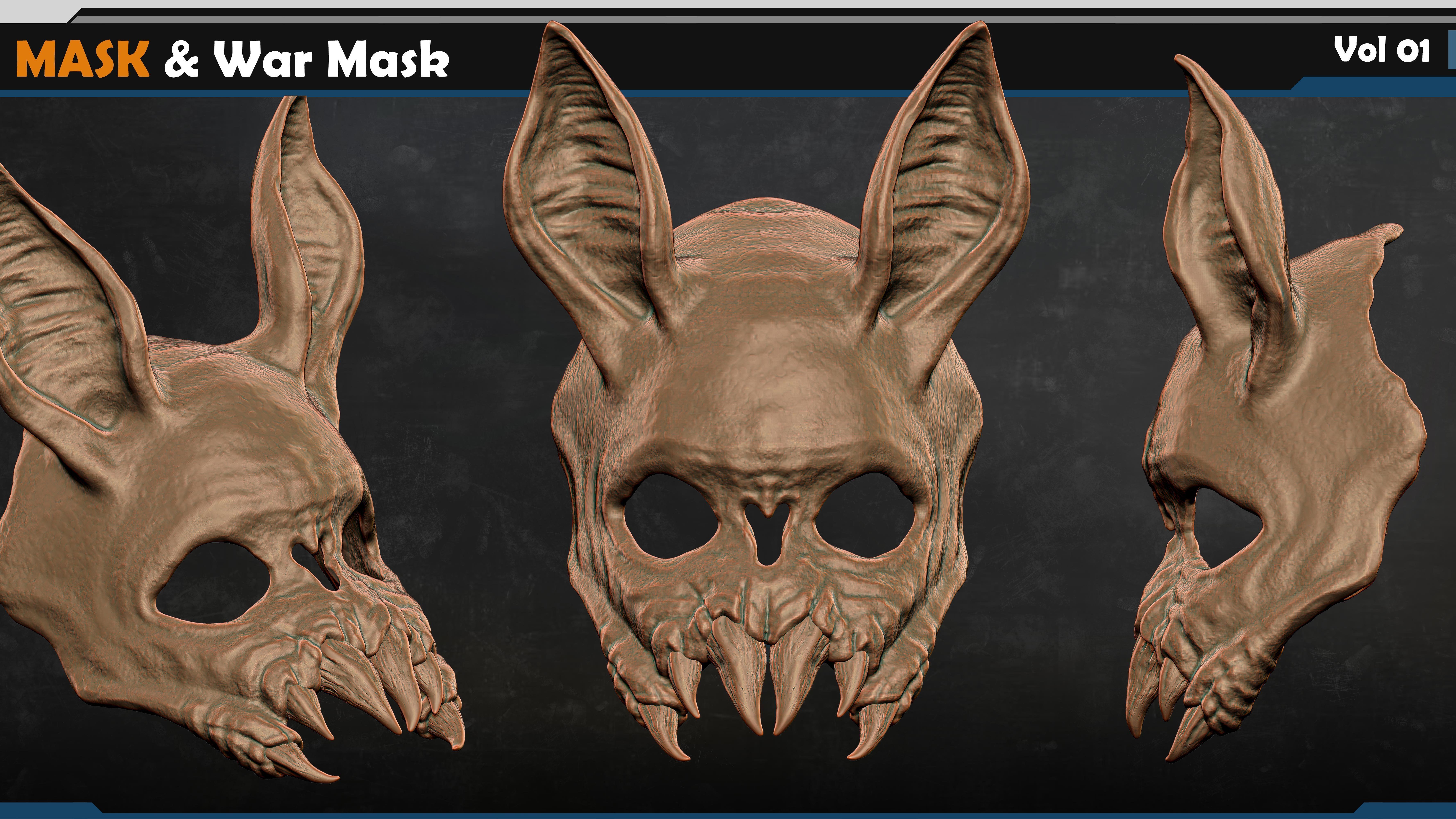 Mask -War Mask Vol 01 3D model_7