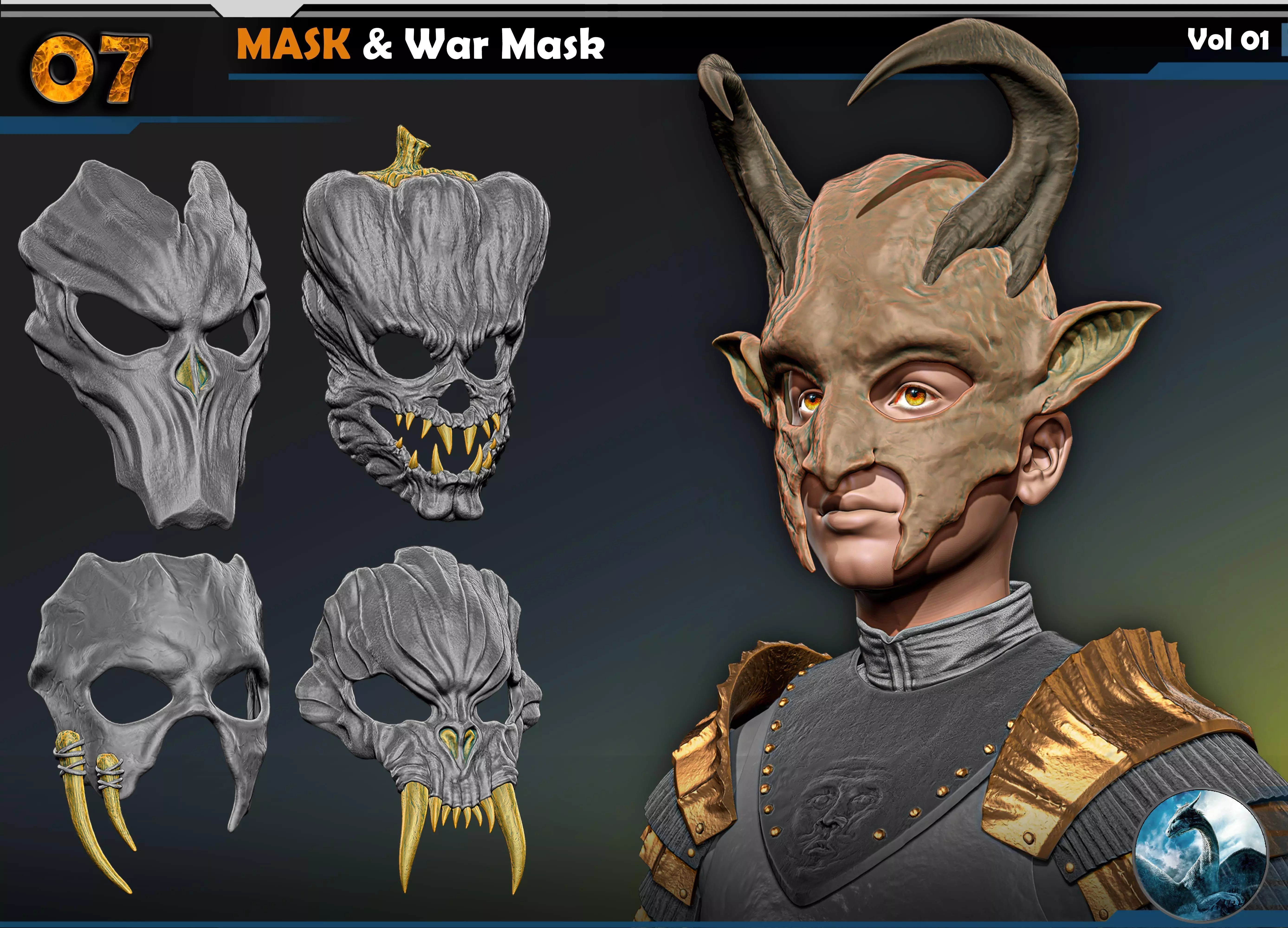 Mask -War Mask Vol 01 3D model_0