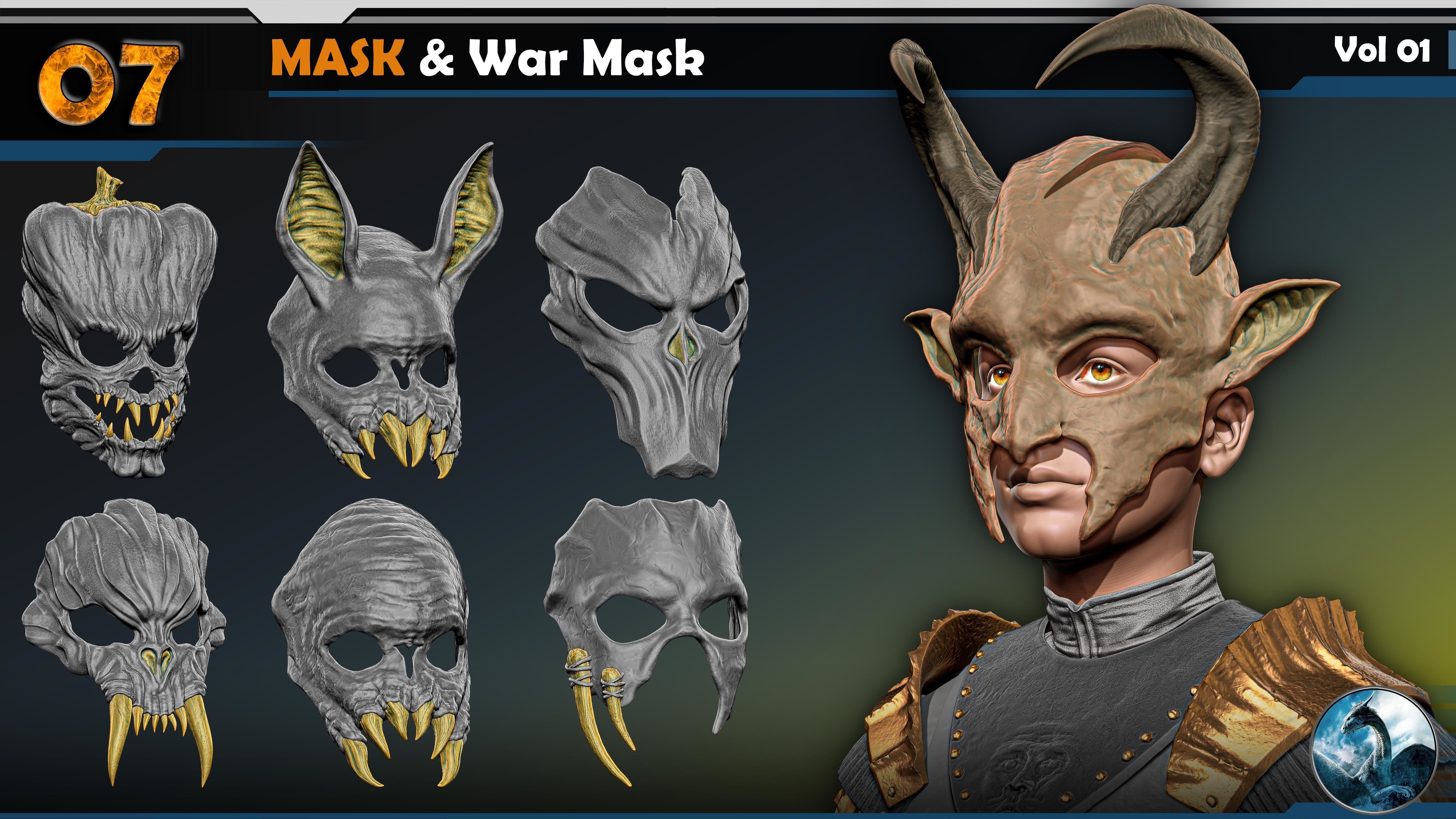 Mask -War Mask Vol 01 3D model_1