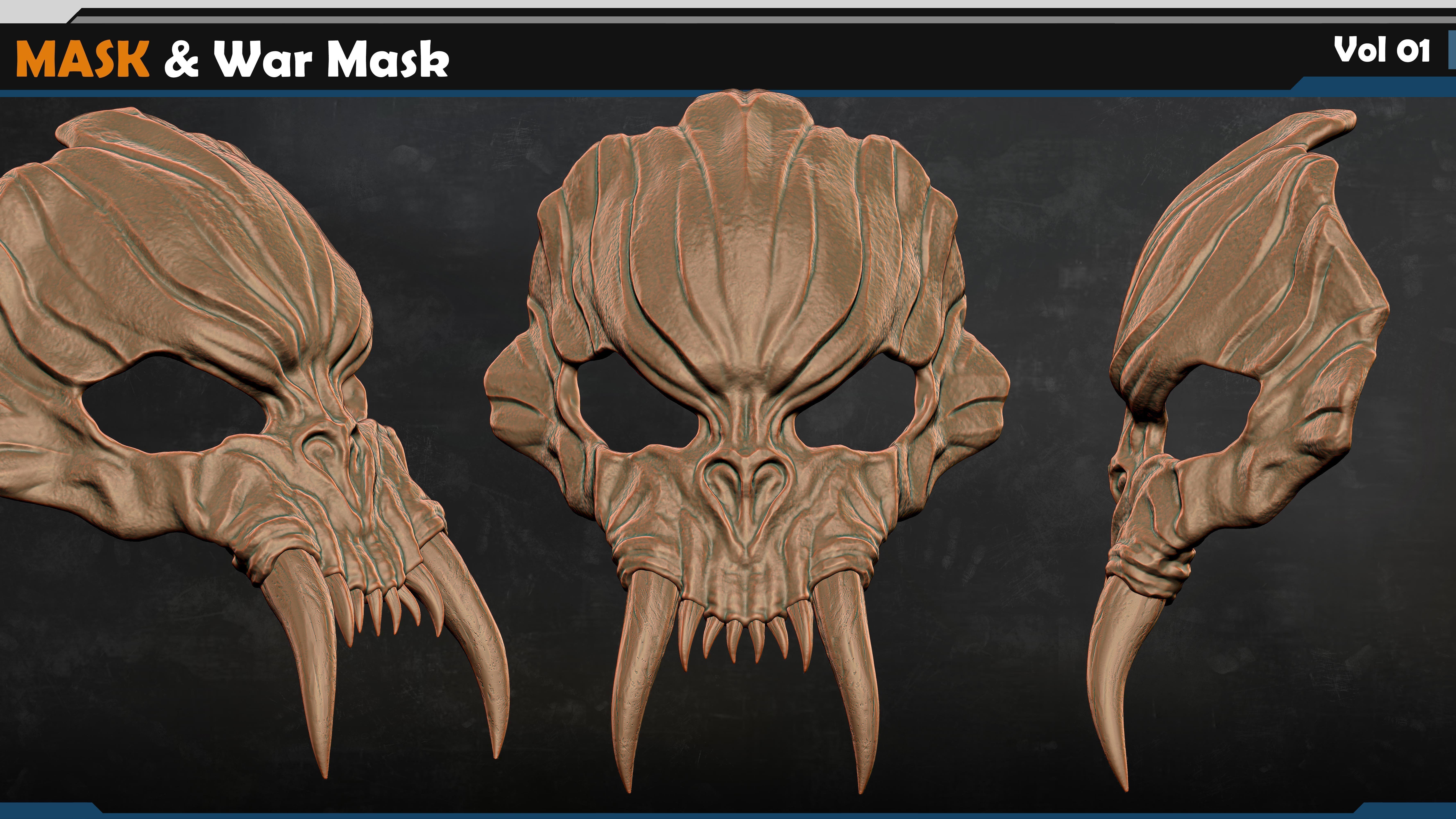 Mask -War Mask Vol 01 3D model_4