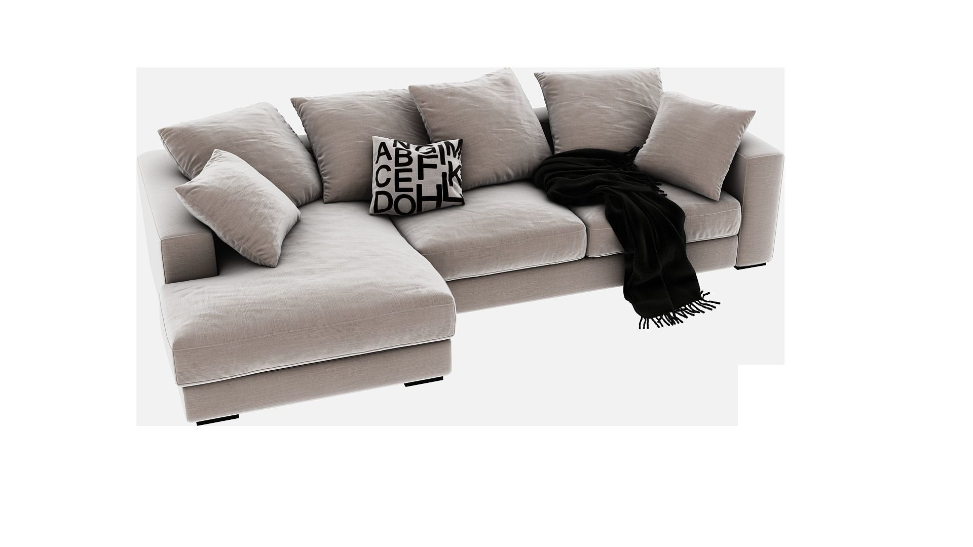 Cloud Modular Sofa Model 3D model_1