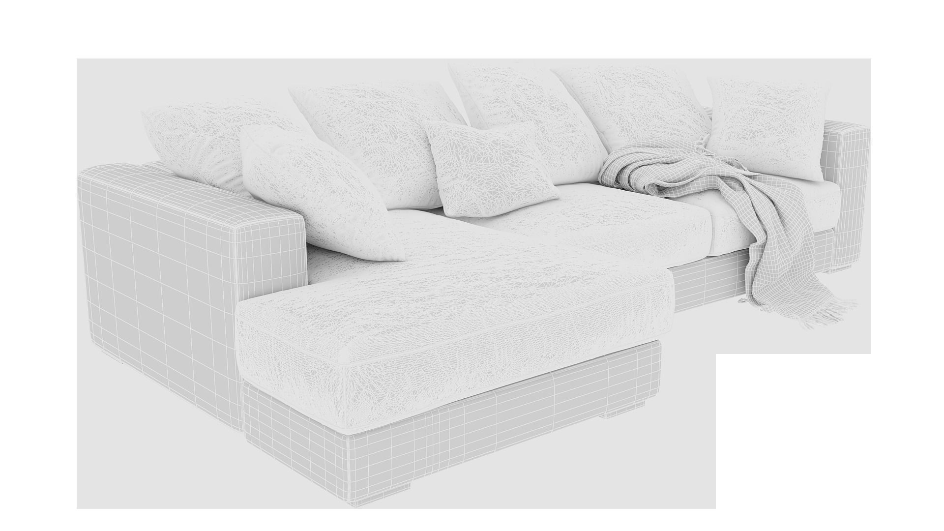 Cloud Modular Sofa Model 3D model_2