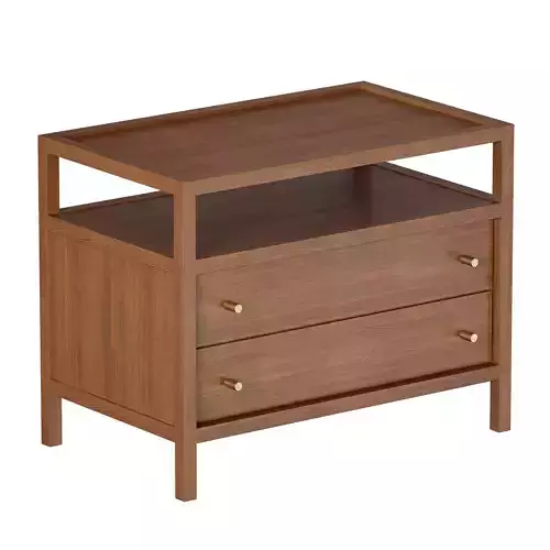 Keane Driftwood Charging Nightstand Crate and Barrel