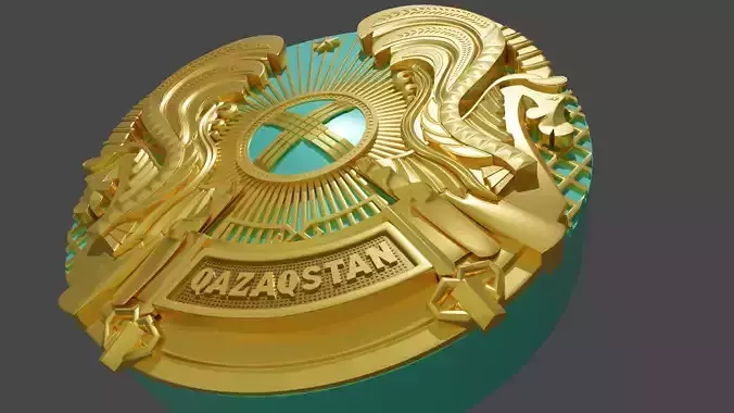 The State emblem of the Republic of Kazakhstan