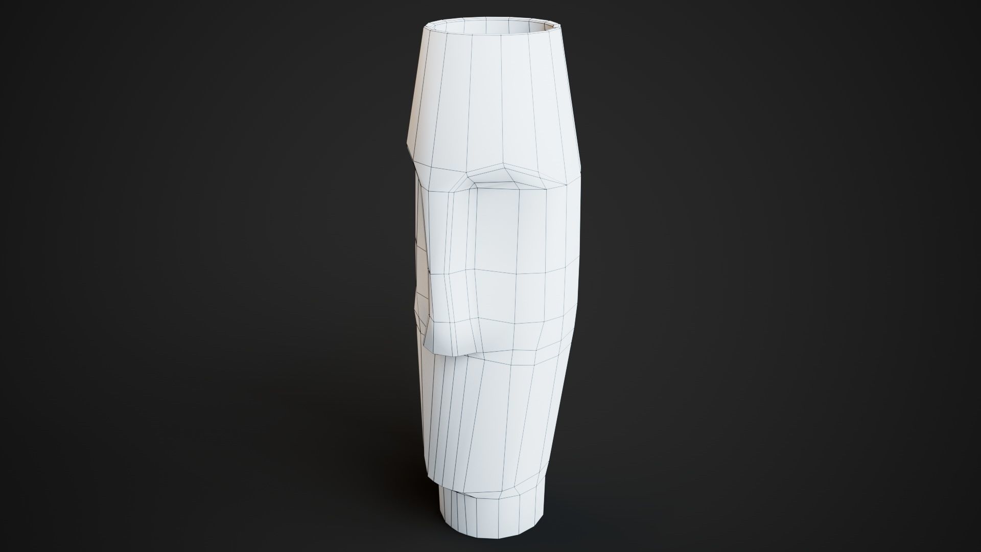 flower vase Low-poly 3D model_20