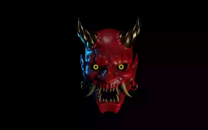 Halloween Japanese Oni mask