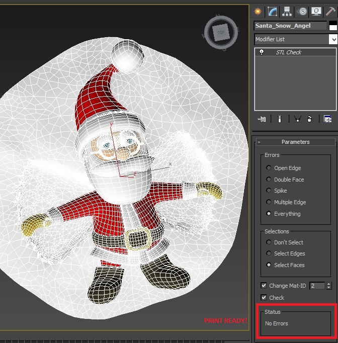 Pose 02 - Snow Angel Santa 3D print model_4