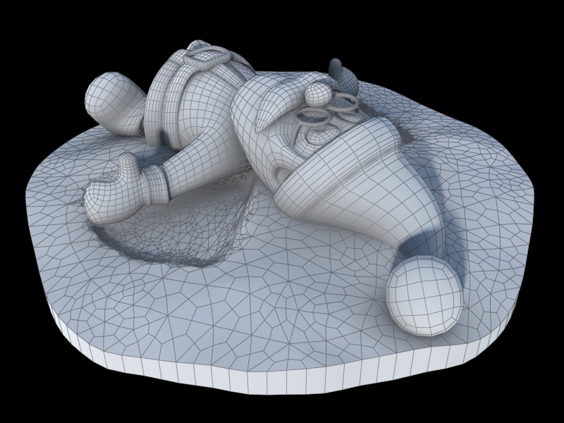 Pose 02 - Snow Angel Santa 3D print model_5