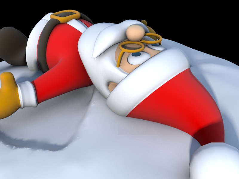 Pose 02 - Snow Angel Santa 3D print model_2