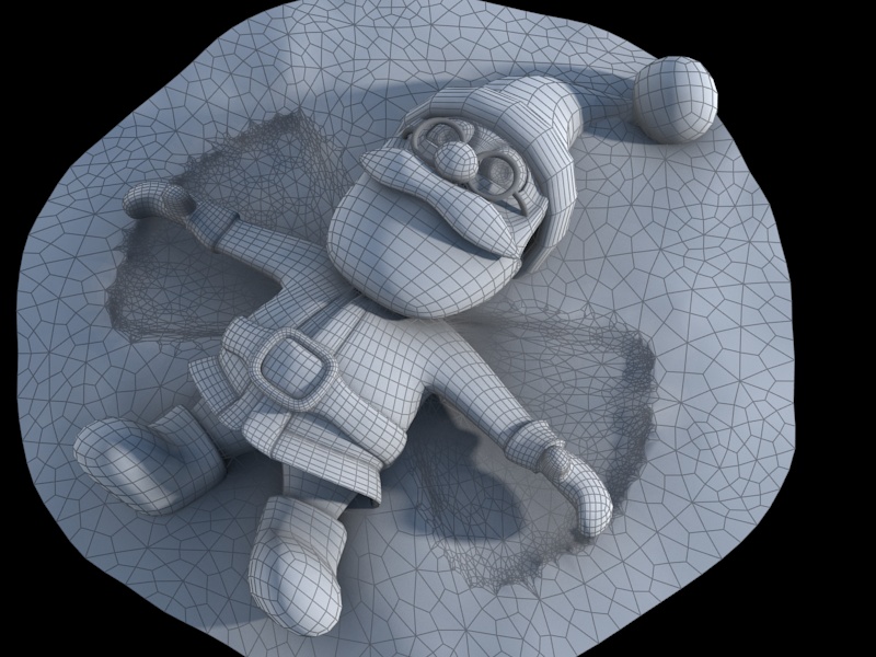 Pose 02 - Snow Angel Santa 3D print model_3