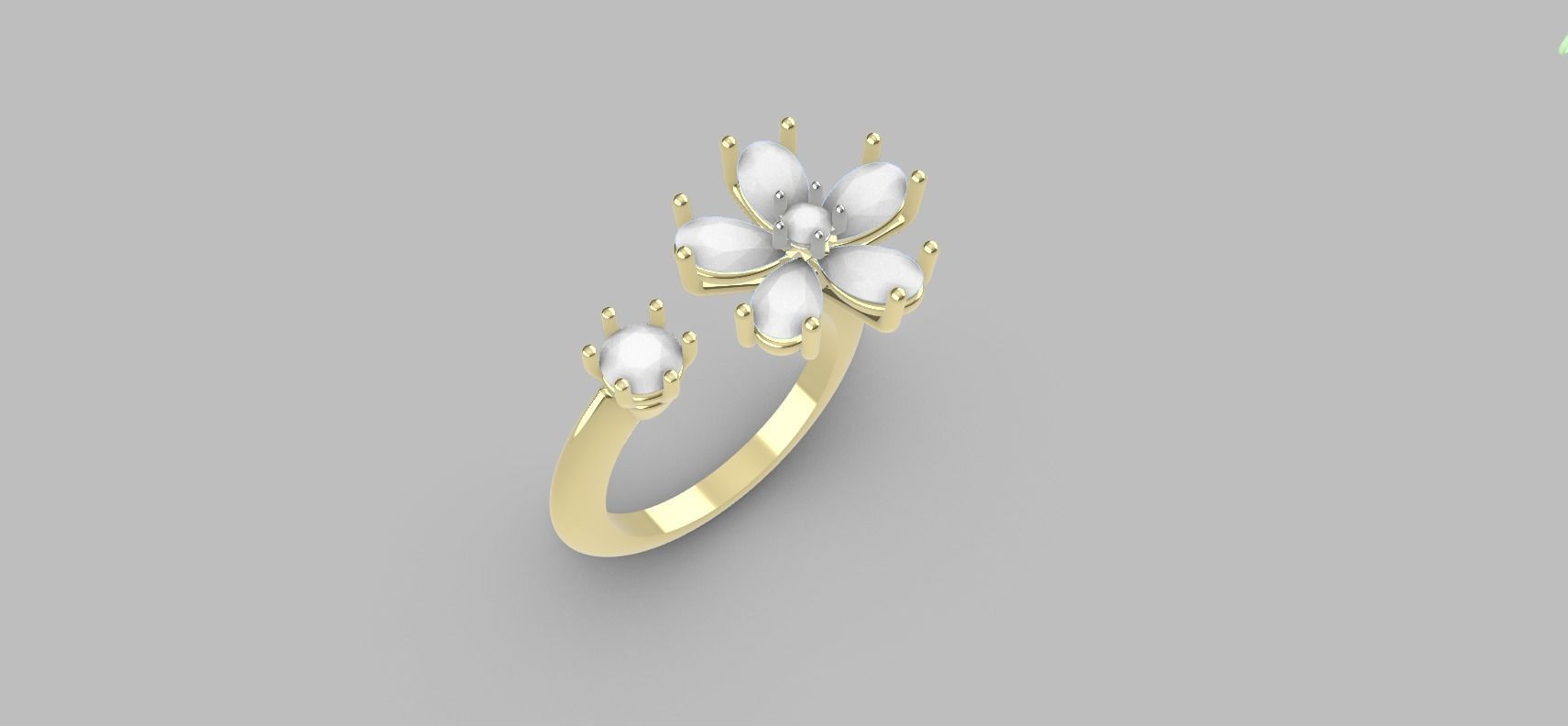 RING FLOWER 3D print model_2