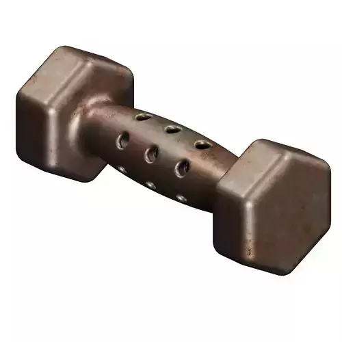 Rusty Iron Dumbbell 3D model