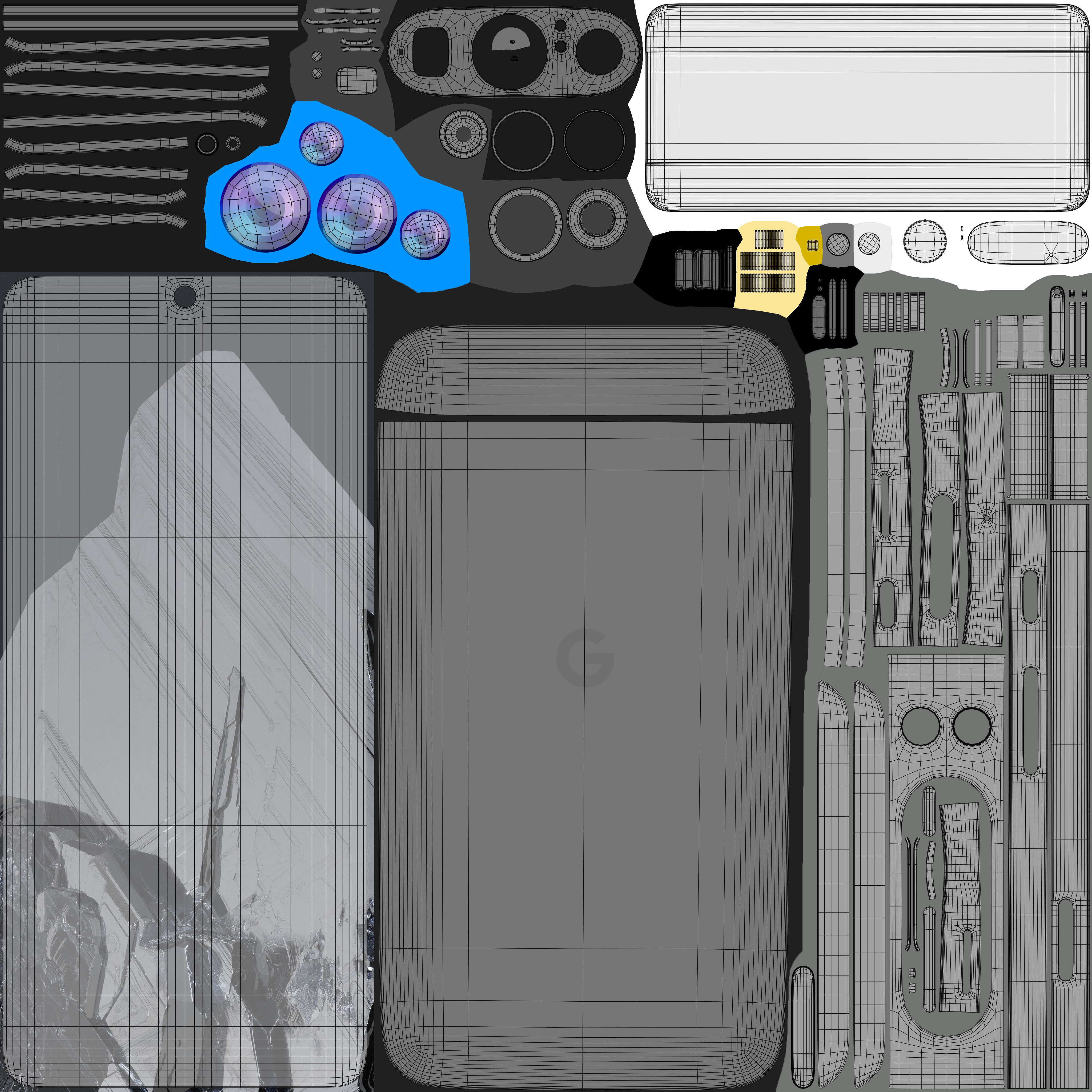 Google Pixel 8 Pro Obsidian 3D model_10