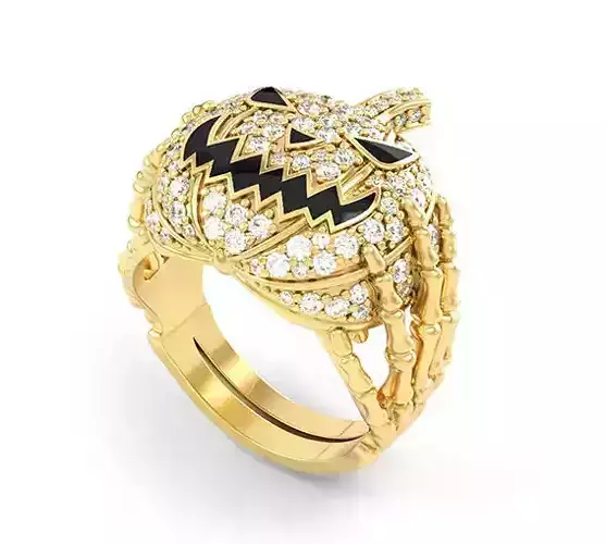 Haloween pumpkin ring 3D print model