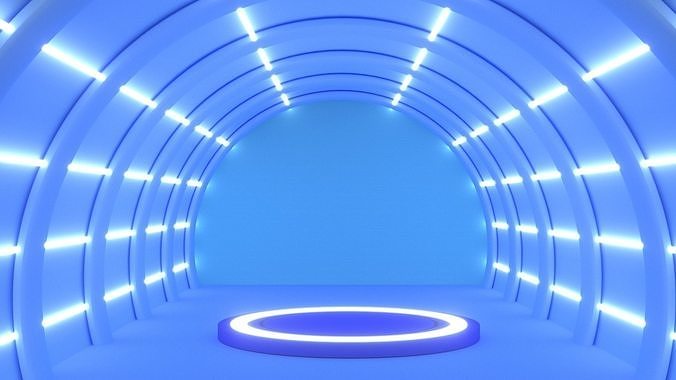 Futuristic product podium 3D model