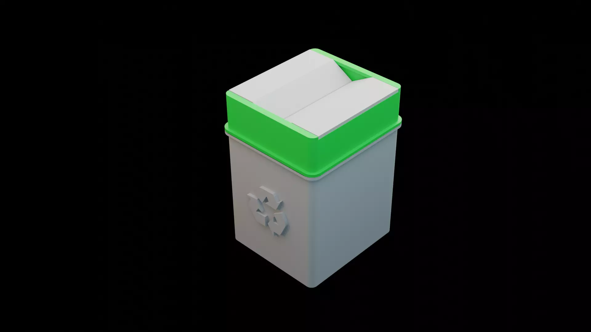 3D Model Plastic Thrash Bin 3D print model
