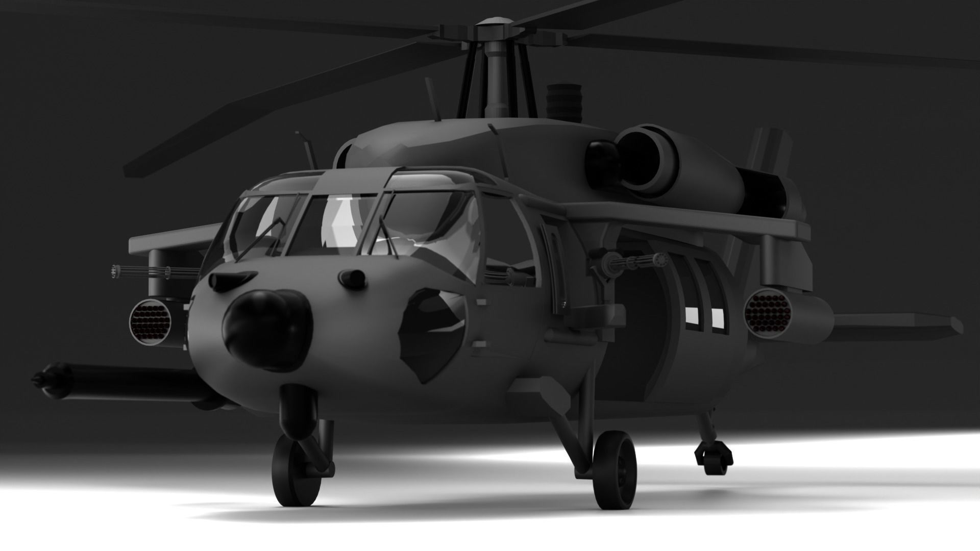 helicopter MH 60 L free 3D model animated | CGTrader