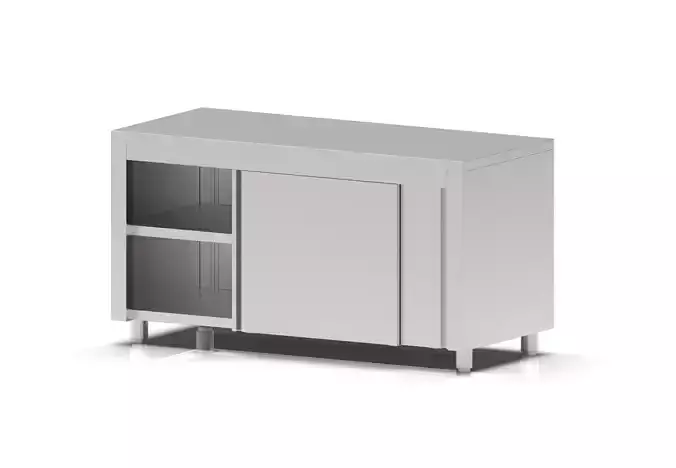 Worktable with Sliding Door  -  Ready to Manufacture 3D model