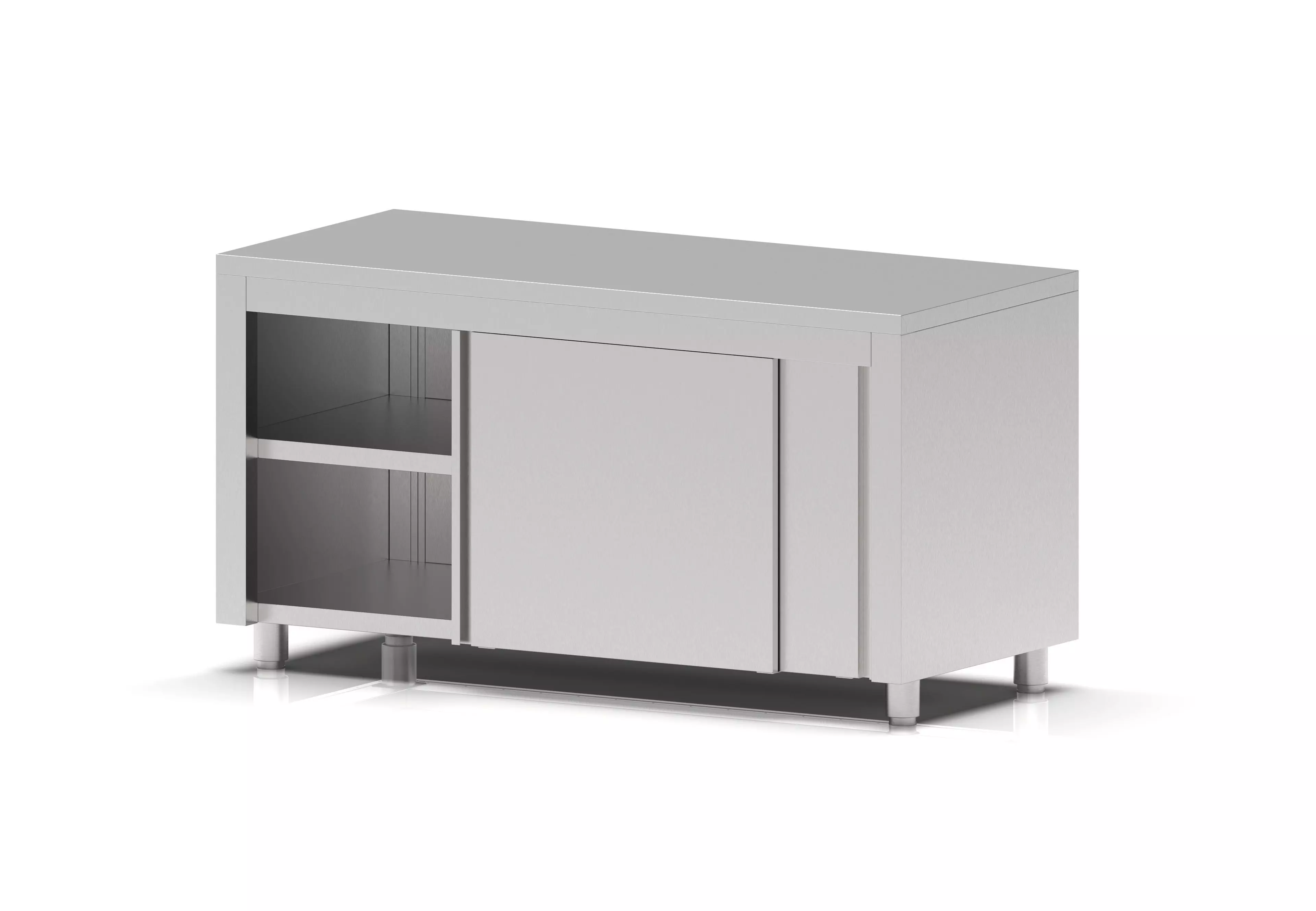 Worktable with Sliding Door - Ready to Manufacture 3D model_0