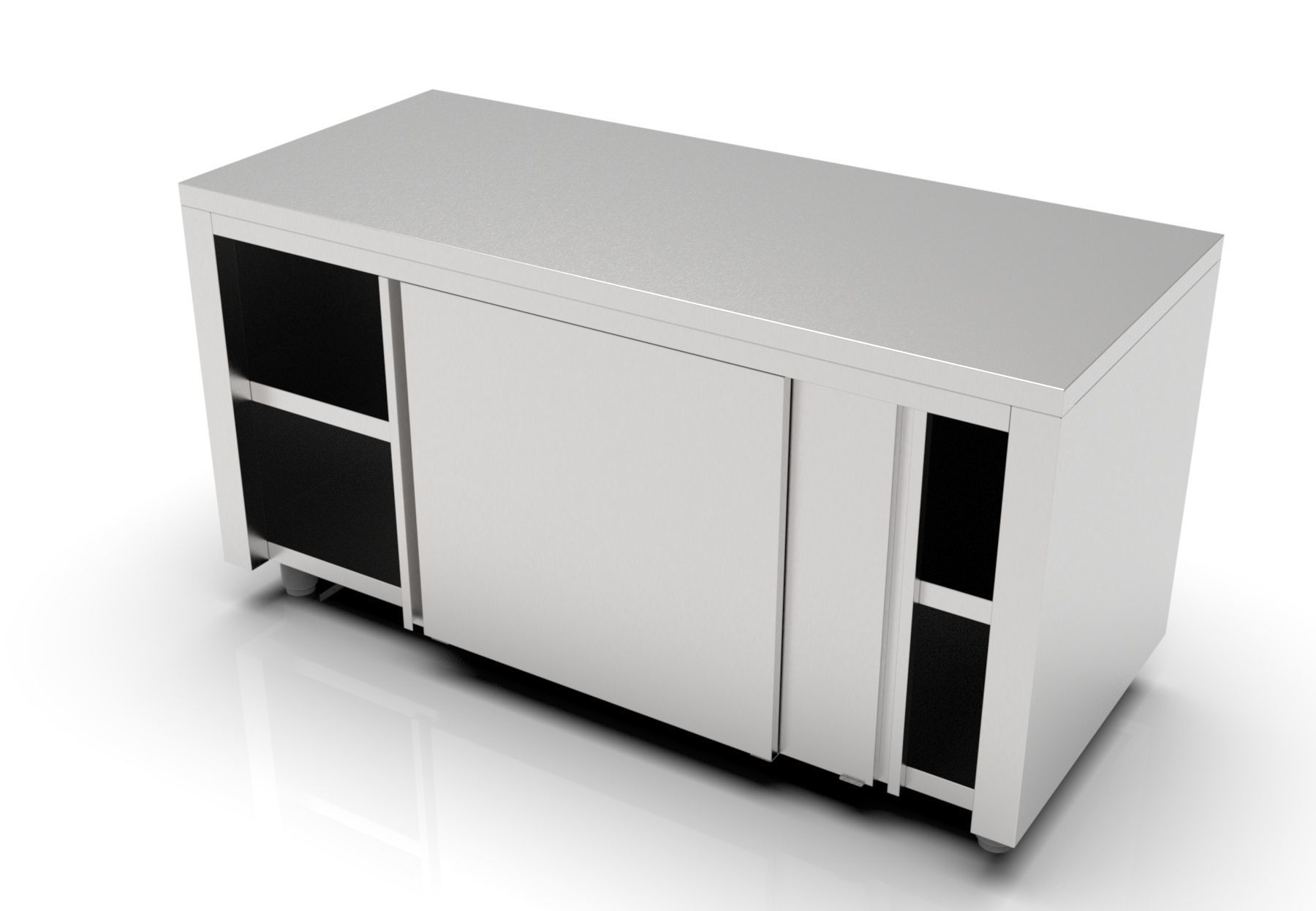 Worktable with Sliding Door - Ready to Manufacture 3D model_3